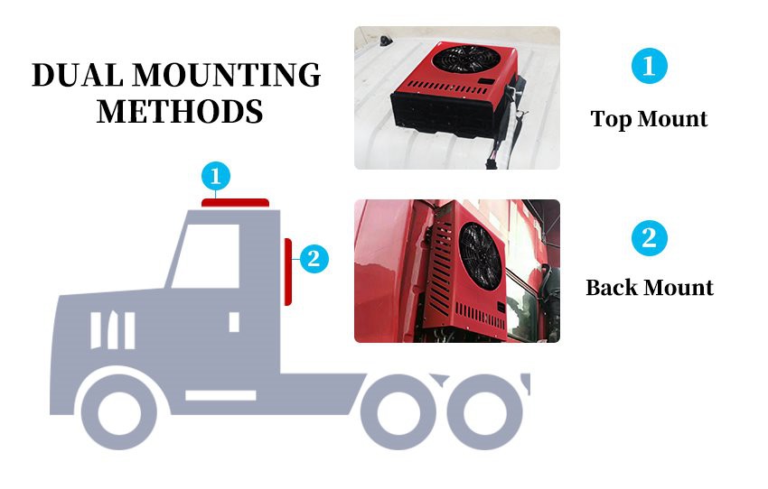 Dual Mounting methods of 24 volt food truck air conditioner Dual Mounting methods of 24 volt food truck air conditioner